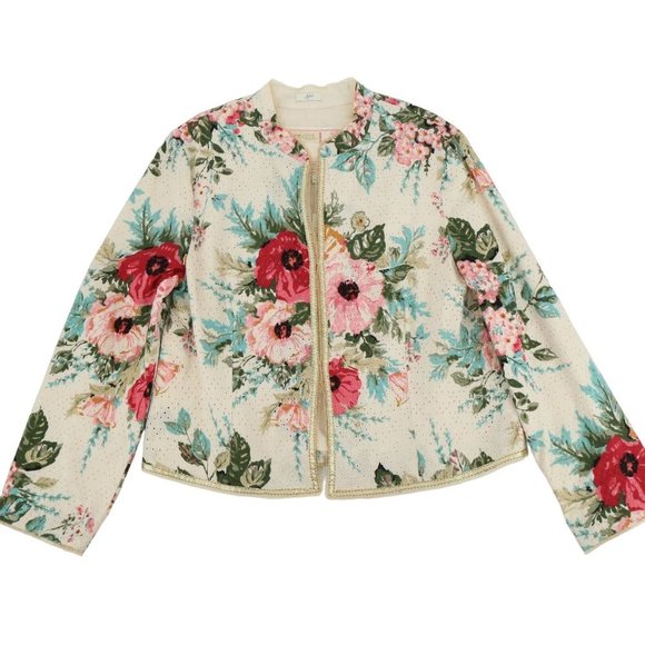 J. Jill Jackets & Blazers - NWT J. Jill Re: Crafted Created Imagined Floral Eyelet Ribbon Trim Jacket